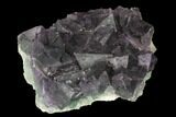 Purple-Green Octahedral Fluorite Crystal Cluster - Fluorescent! #142622-3